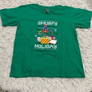Brisco Brands Smurfy Holiday Youth T-Shirt 
Size L